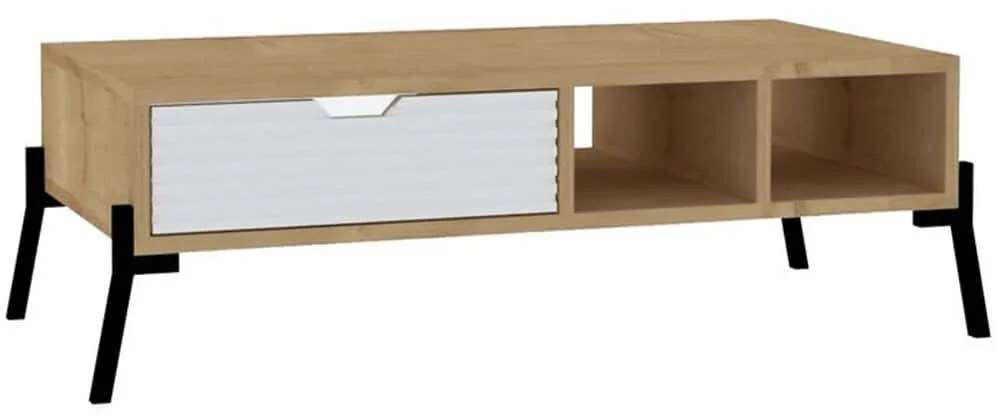 Τραπέζι Σαλονιού Serpa 835PUQ2911 100x50x28,2cm Oak-White