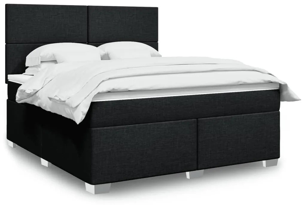 ΚΡΕΒΑΤΙ BOXSPRING ΜΕ ΣΤΡΩΜΑ ΜΑΥΡΟ 180X200 ΕΚ. ΥΦΑΣΜΑΤΙΝΟ 3292862