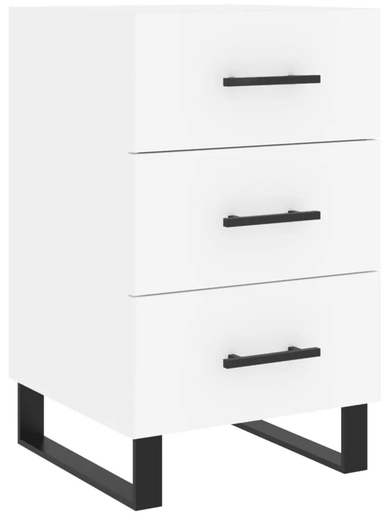 vidaXL Κομοδίνο Λευκό 40 x 40 x 66 εκ. από Επεξεργασμένο Ξύλο