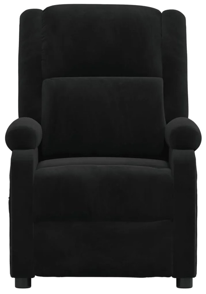 vidaXL Πολυθρόνα Ανακλινόμενη Ηλεκτρική Μαύρη Βελούδινη