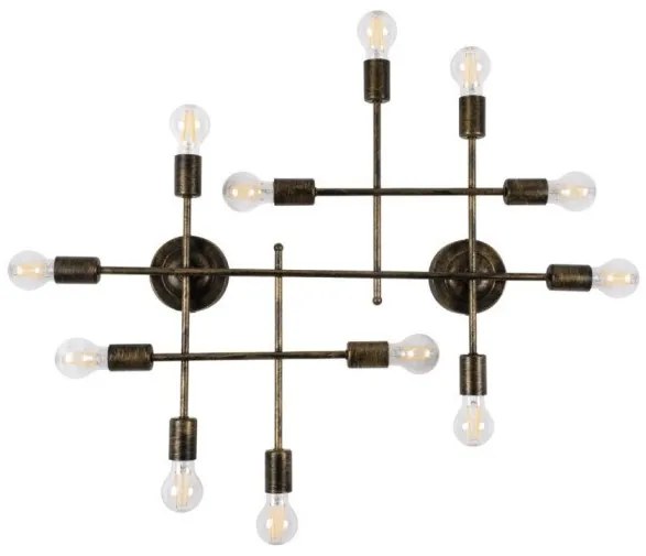 Απλίκα Φωτιστικό Τοίχου Μέταλλο Piping H64 Φ78,5 Globostar-669-Μπρονζέ 00669