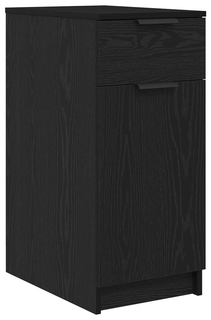 vidaXL Γραφείο Ντουλάπι σε Μαύρη Βελανιδιά - 33x50x75 εκ. - Φτιαγμένο από Επεξεργασμένο Ξύλο