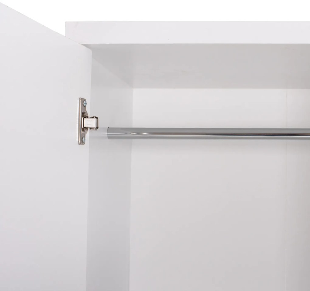 Ντουλάπα ρούχων δίφυλλη REAL χρώμα λευκό 60x42x180