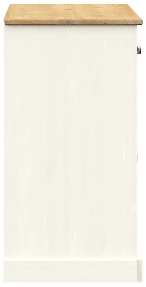 Μπουφές με Συρτάρια VIGO Λευκό 113x40x75 εκ. Μασίφ Ξύλο Πεύκου - Λευκό