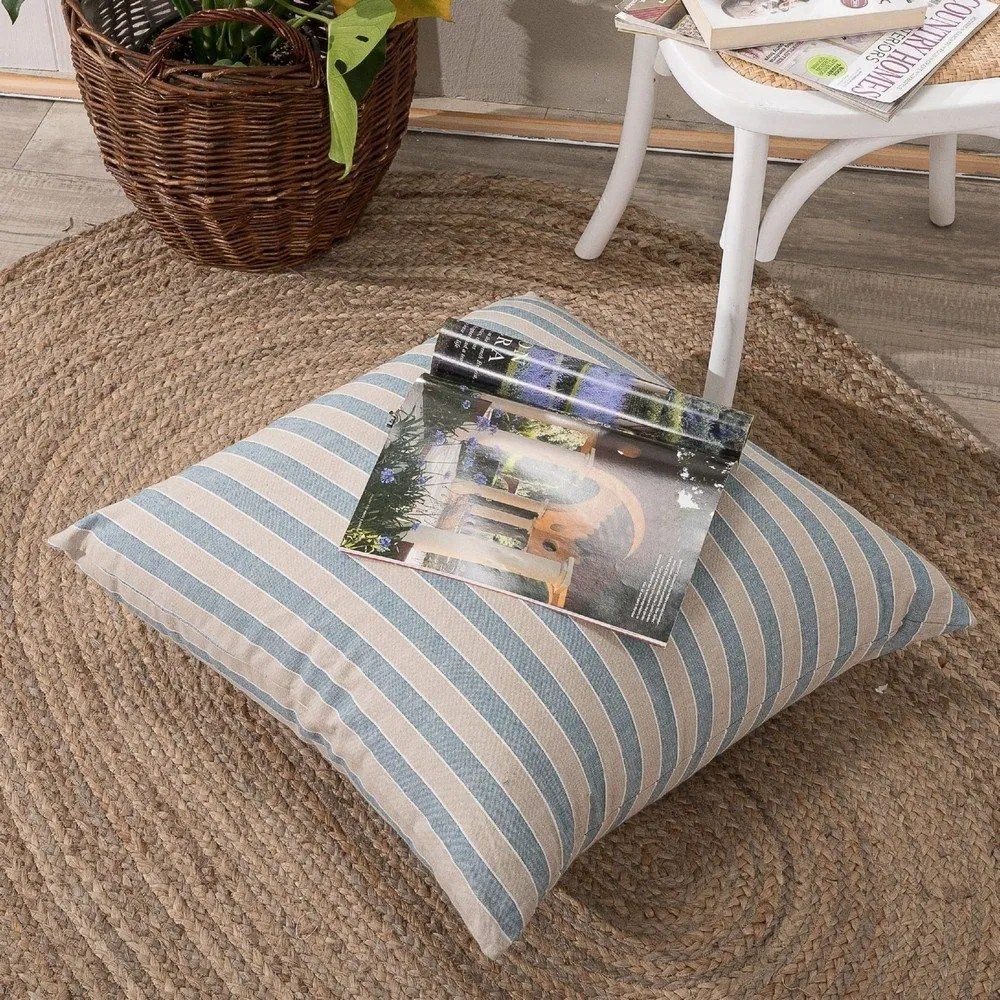 Μαξιλαροθήκη Διακοσμητική Prado 05 Blue Teoran 65Χ65 Cotton-Polyester