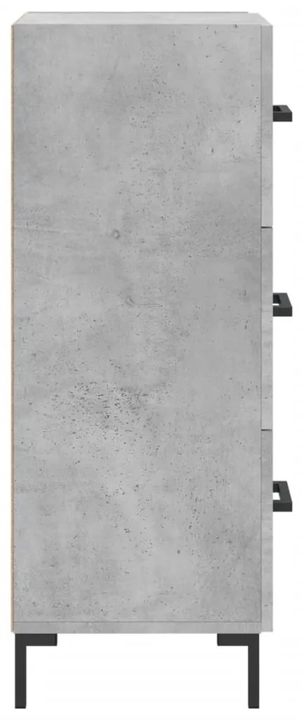 vidaXL Ντουλάπι Γκρι Σκυροδέματος 34,5x34x90 εκ. Επεξεργασμένο Ξύλο