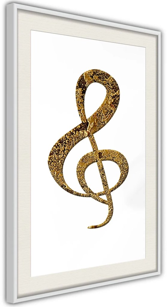 Αφίσα - Golden Treble Clef - 20x30 - Χρυσό - Χωρίς πασπαρτού