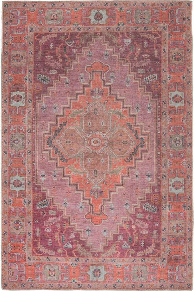 Χαλί Plumeria 2034-00 Purple-Orange Βιοκαρπέτ 120X180cm
