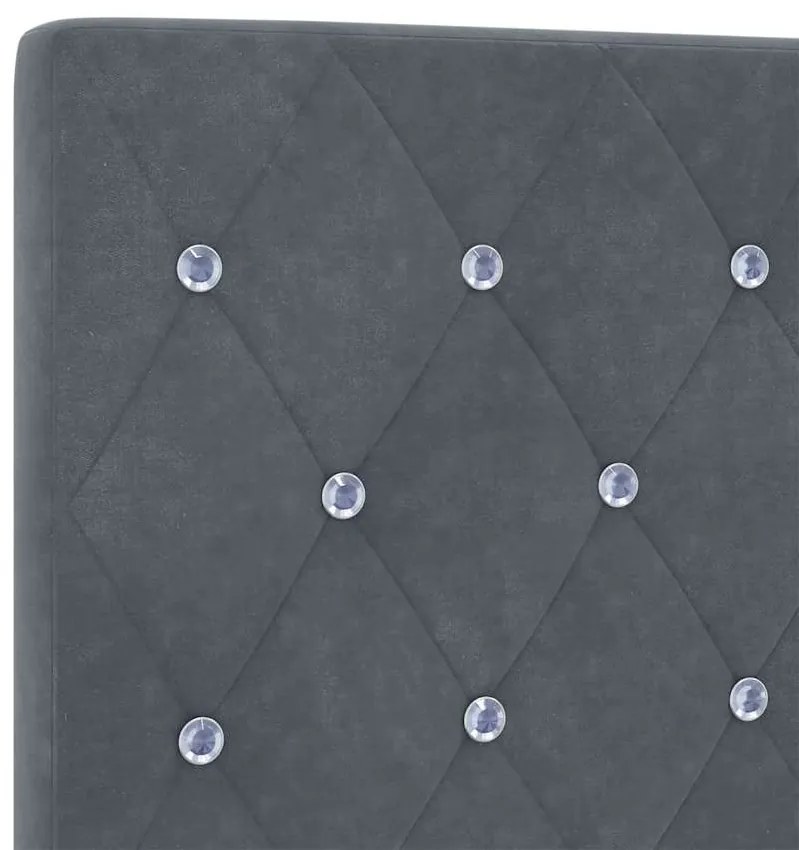 vidaXL Βελούδινο Κεφαλάρι Argyle Σκούρο γκρι 160 cm Βελούδο