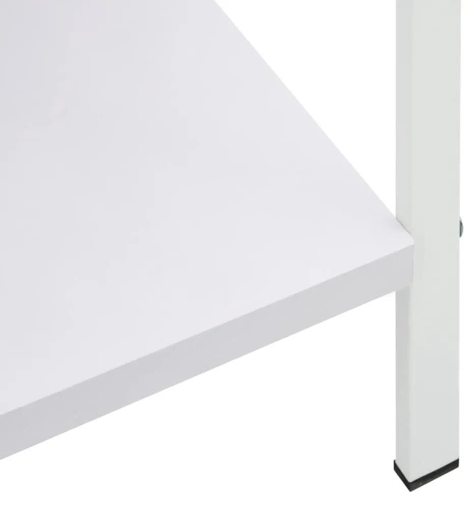 Ραφιέρα 3 Επιπέδων Λευκή 60x27,6x90,5 εκ. Επεξεργασμένο Ξύλο - Λευκό