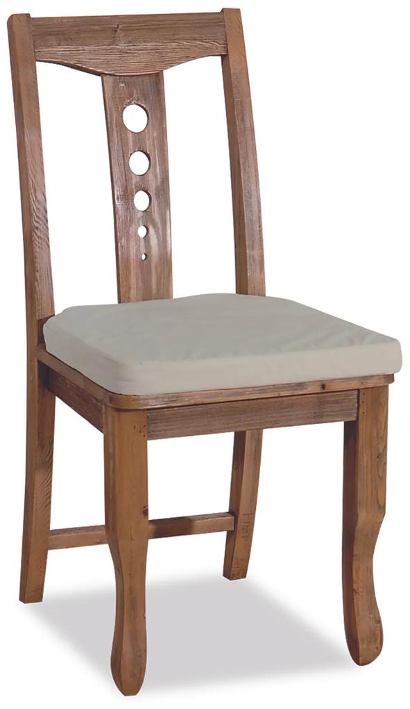Ξύλινη Καρέκλα Με Μαξιλάρι
