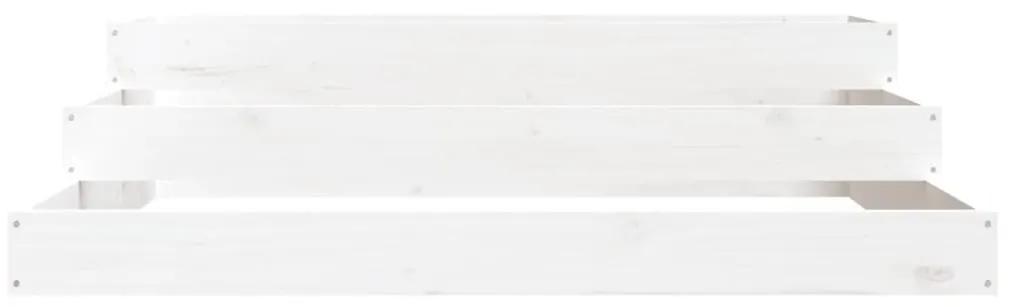 Ζαρντινιέρα Λευκή 107 x 107 x 27 εκ. από Μασίφ Ξύλο Πεύκου - Λευκό