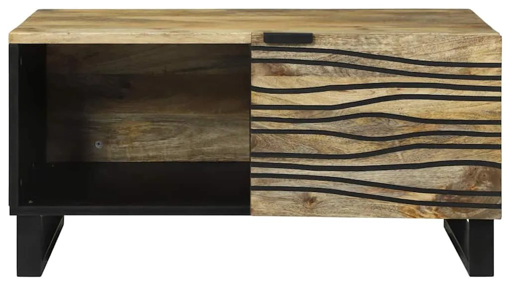 vidaXL Τραπεζάκι σαλονιού Καφέ και Μαύρο 80 x 50 x 40 cm