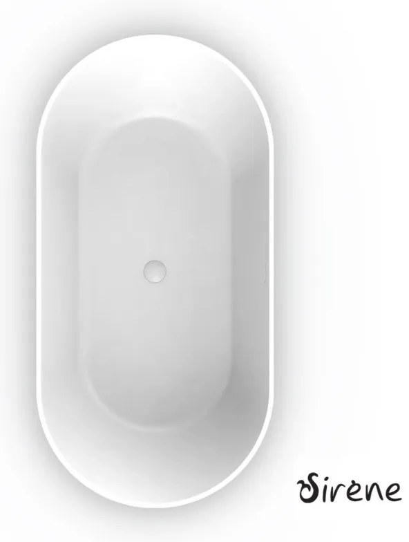 SIRENE Cusco Cast Marble Μπανιέρα ελεύθερης τοποθέτησης White matt 330L