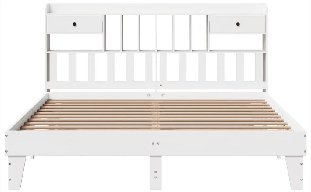vidaXL Σκελετός Κρεβ. Χωρίς Στρώμα Λευκό 180x200 εκ Μασίφ Πεύκο