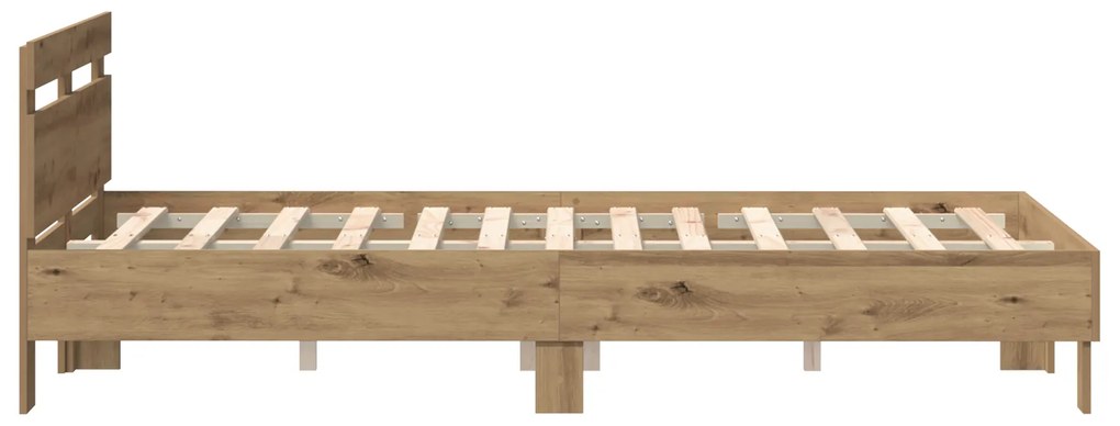 vidaXL Ξύλινο Κρεβάτι Δρυός Artisan Μασίφ δρυς 120 x 200 εκ