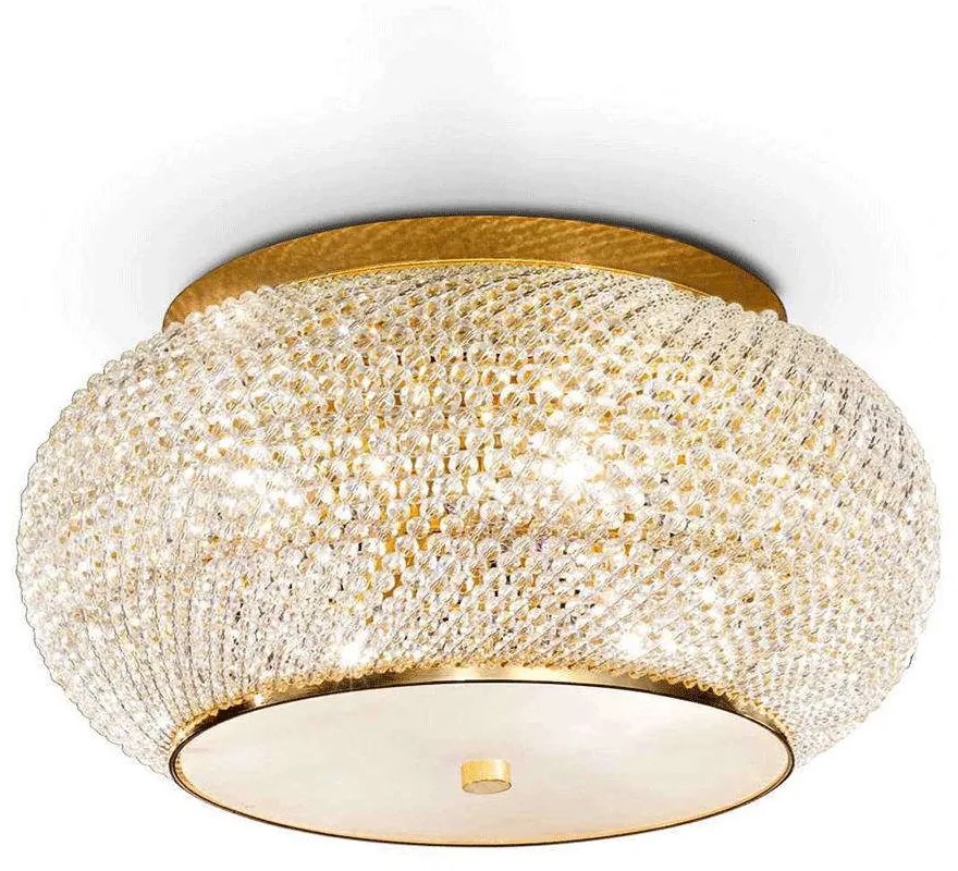 Φωτιστικό Οροφής-Πλαφονιέρα Pasha' 100807 40x22cm 6xE14 40W Gold Ideal Lux