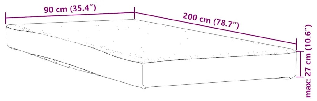 vidaXL Προστατευτικό στρώματος Λευκό 90x200 εκ. Αδιάβροχο