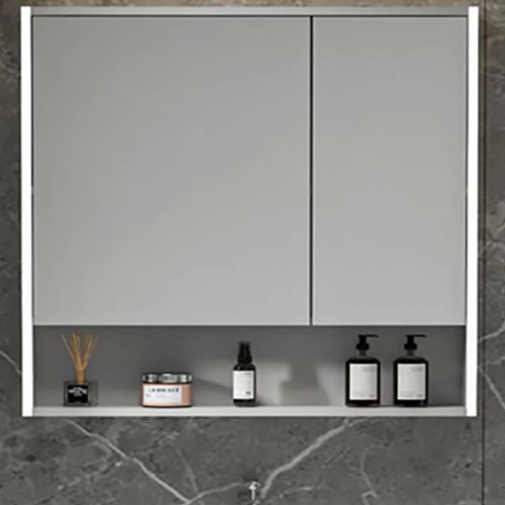 Καθρέφτης Yvonne Led 3MYVON055GR 55×65 Grey Ξύλο,Γυαλί