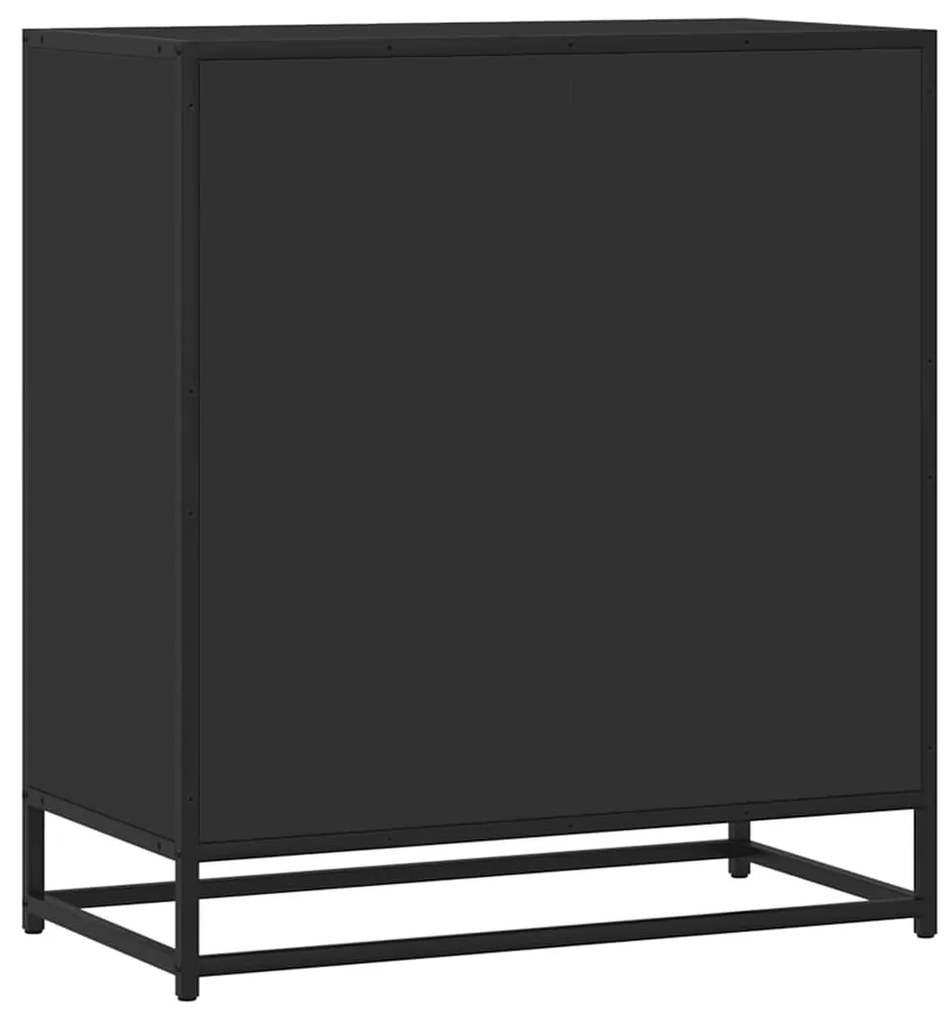 Ραφιέρα Καφέ Δρυς 68x35x76 εκ. Επεξ. Ξύλο + Μέταλλο - Μαύρο