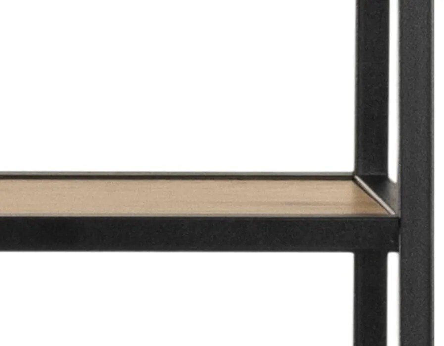 Τραπέζι γραφείου Oakland H166, Με συρτάρια, Αριθμός συρταριών: 1, 71x77x36cm, 16 kg, Μαύρο, Άγρια δρυς | Epipla1.gr