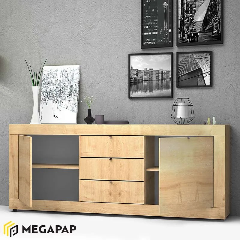ΜΠΟΥΦΕΣ OCEAN MEGAPAP ΧΡΩΜΑ SONOMA 210X45X86ΕΚ.