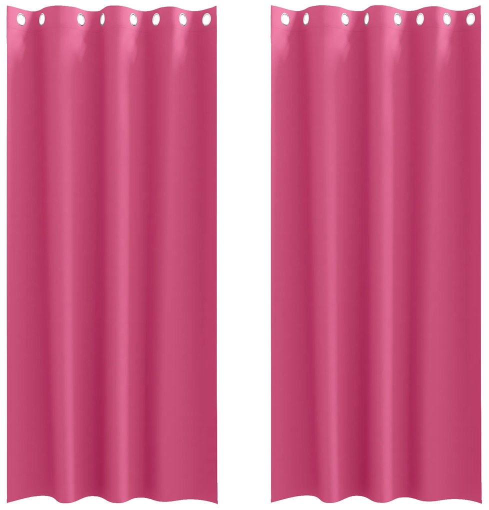 vidaXL Κουρτίνες 2 pcs Φωτεινό Ροζ 260 x 140 εκ. Πολυεστέρας