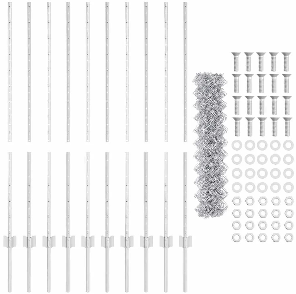 vidaXL Τεντώτο με στήριγμα Ασημί 1,2 x 10 m Ατσάλι