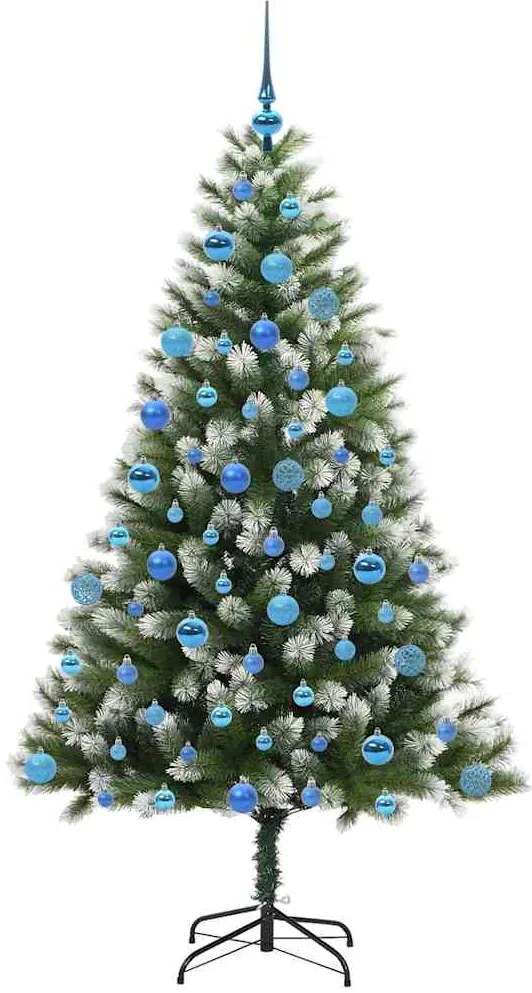 vidaXL Τεχνητό Δέντρο Χριστουγέννων με μέρη που αναδιπλώνονται και χιονάκι