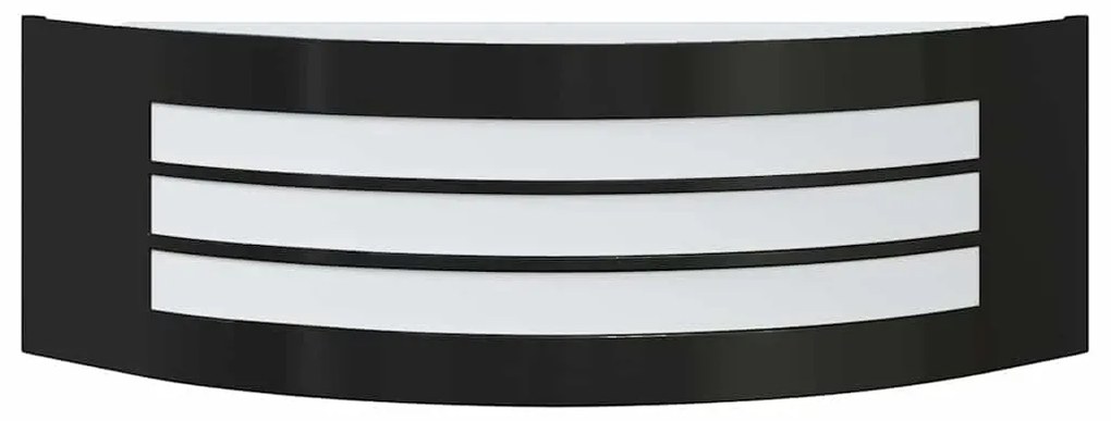 vidaXL Εξωτερικά Φωτιστικά Τοίχου 2 pcs Μαύρο 32 x 10 x 10 εκ