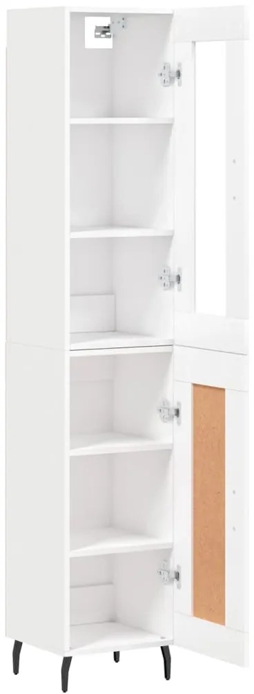 vidaXL Ντουλάπι Λευκό 34,5 x 34 x 180 εκ. από Επεξεργασμένο Ξύλο