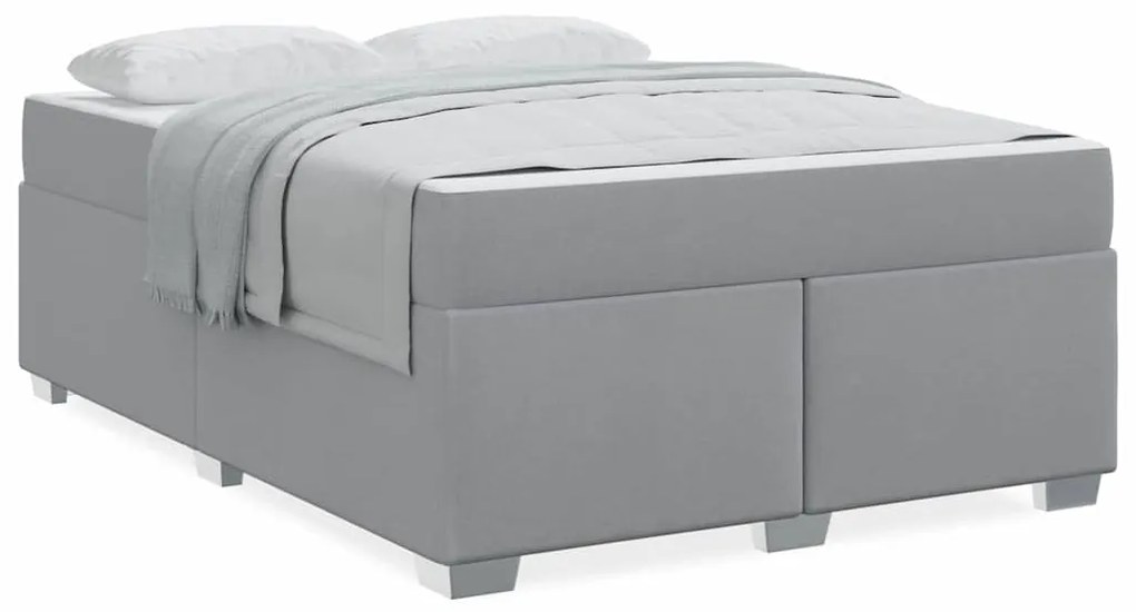 vidaXL Σκελετός Κρεβατιού Άλλο Ανοιχτό γκρι 140 x 200 cm ύφασμα