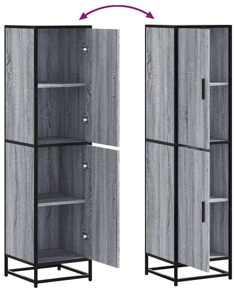 HIGHBOARD GREY SONOMA ΚΑΤΑΣΚΕΥΑΣΜΕΝΟ ΞΥΛΟ ΚΑΙ ΜΕΤΑΛΛΟ 849057