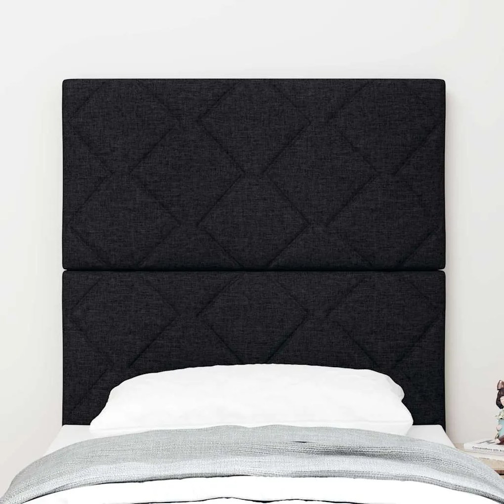 vidaXL Υφασμάτινο Κεφαλάρι Geometric με κεφαλάρι Μαύρο 80 cm ύφασμα