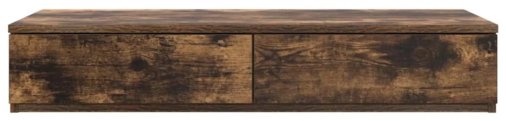 vidaXL Συρτάρια κρεβατιού Καπνιστό Δρύς 100 x 36,5 x 16,5 εκ