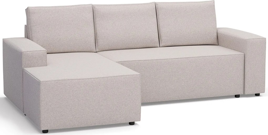 Γωνιακός καναπές Nilla-Ekrou-Αριστερή - 258.00Χ159.00Χ92.00cm