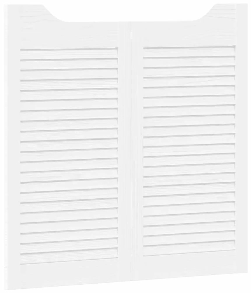 Ανοιγόμενες πόρτες Louvred Design 2 ζευγών Λευκό 80x80 cm 4107137