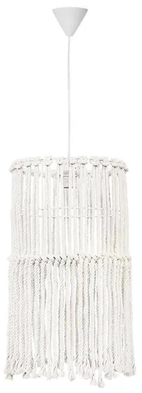 Φωτιστικό Οροφής Μονόφωτο Heronia Macrame 03 Handmade 31-1066 Rope/White
