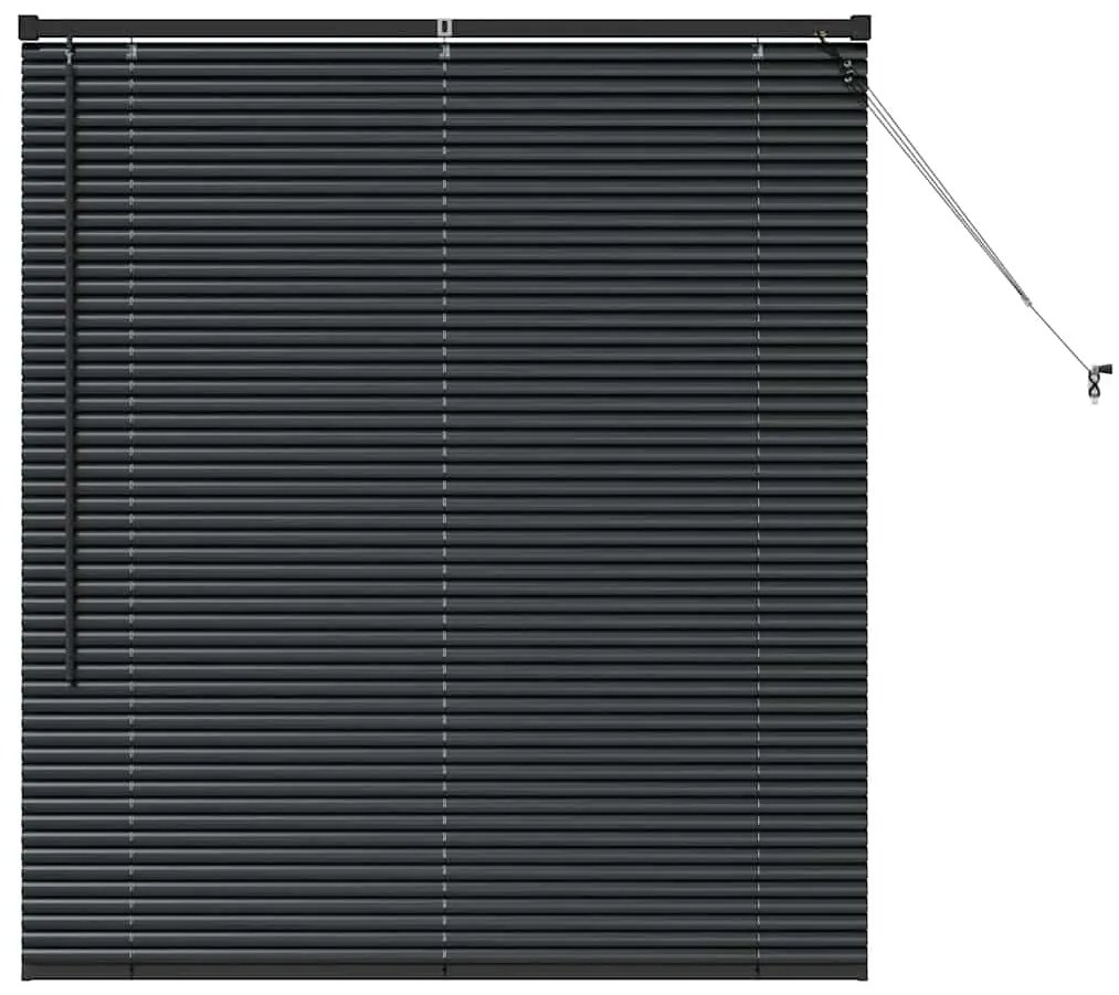 vidaXL Ρολό Παραθύρου με κουρτίνες Μαύρο Αλουμίνιο