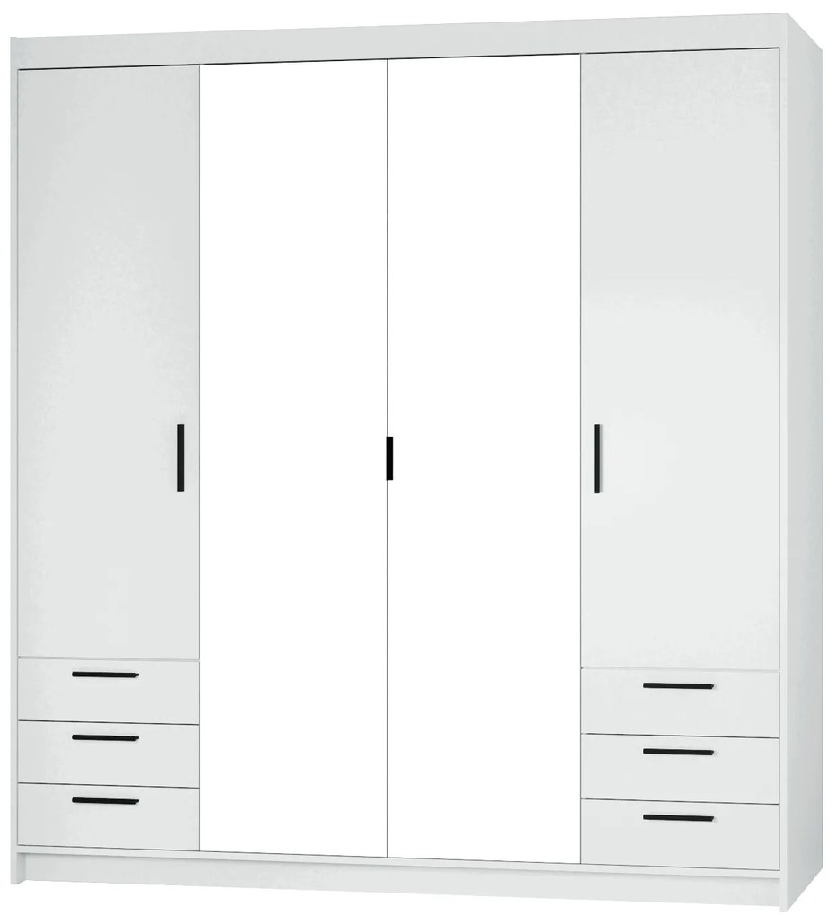 Ντουλάπα Ester 4D6S τετράφυλλη-Leuko