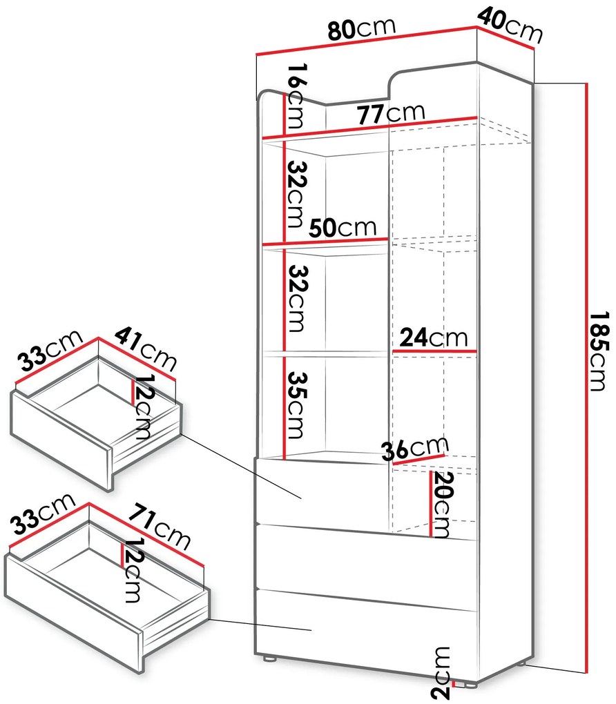 Βιβλιοθήκη Yuki 1D 3S tall-Korali