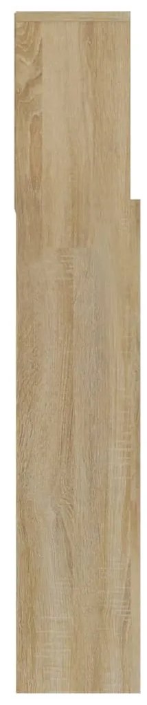 vidaXL Κεφαλάρι Με Αποθηκευτικό Χώρο Sonoma Δρυς 120 x 19 x 103,5 εκ.
