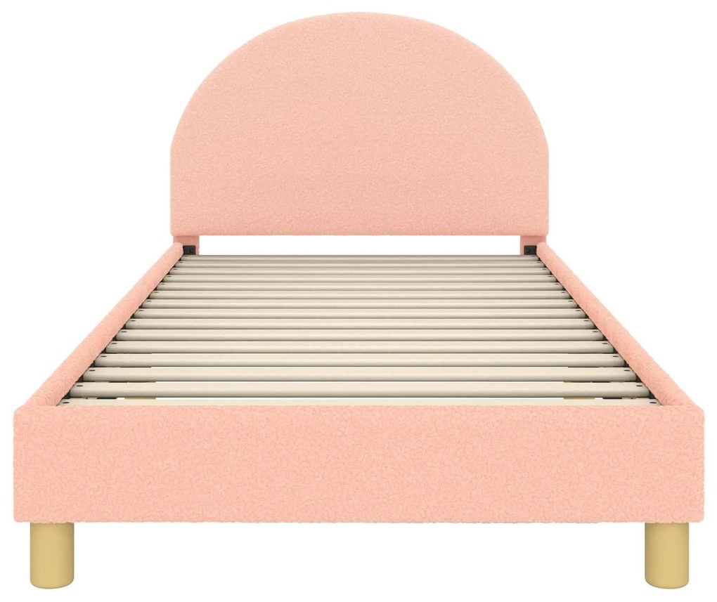 vidaXL Κρεβάτι Παιδικής Κρεβατοκάμαρας με Κεφαλάκι Ροζ 90 x 190 cm