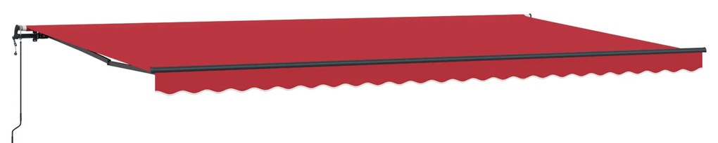 vidaXL Αυτόματη Ανασυρόμενη Τέντα Κόκκινη 600x300 cm