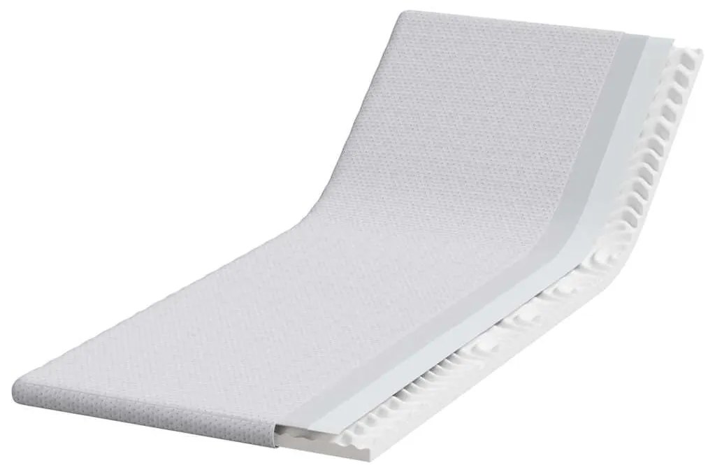 vidaXL Στρώμα επικάλυψης Λευκό 70 x 200 x 6 εκ Υφασμα Jacquard