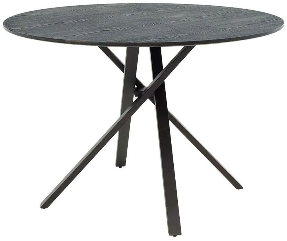 Tραπέζι Cerco 235-000031 Φ120x75cm Black Mdf,Μέταλλο