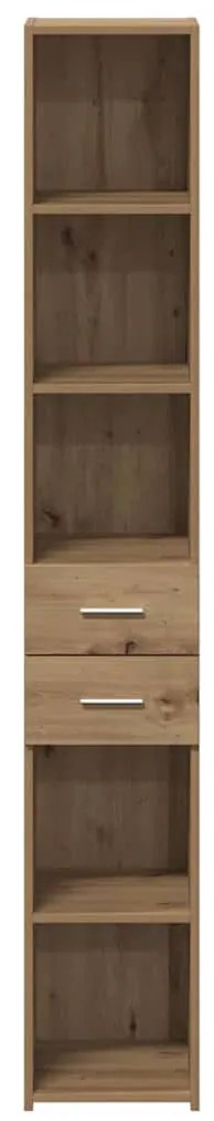 vidaXL Βιβλιοθήκη με συρτάρι Artisan Oak 30 x 42.4 x 185.2 εκ.