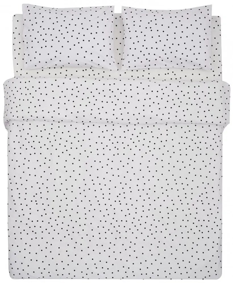 Heinner HR-KGBED144-DOT Σετ Σεντόνια Υπέρδιπλα 220x240εκ. Λευκό 4τμχ