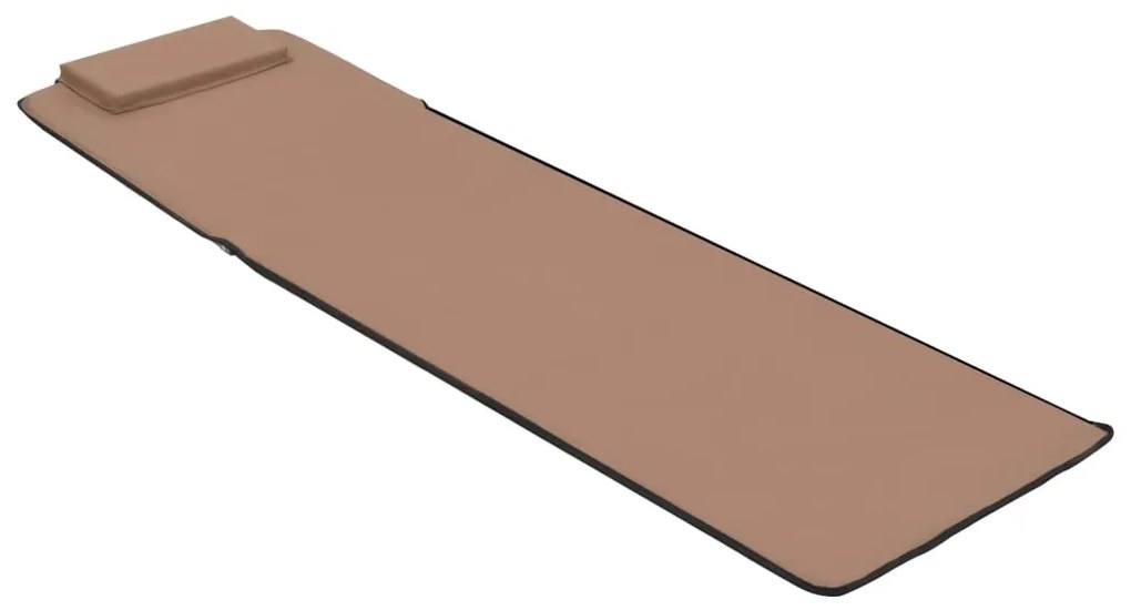 vidaXL Στρώματα - Ξαπλώστρες Πτυσσόμενα 2 τεμ. Καφέ από Ατσάλι/Ύφασμα