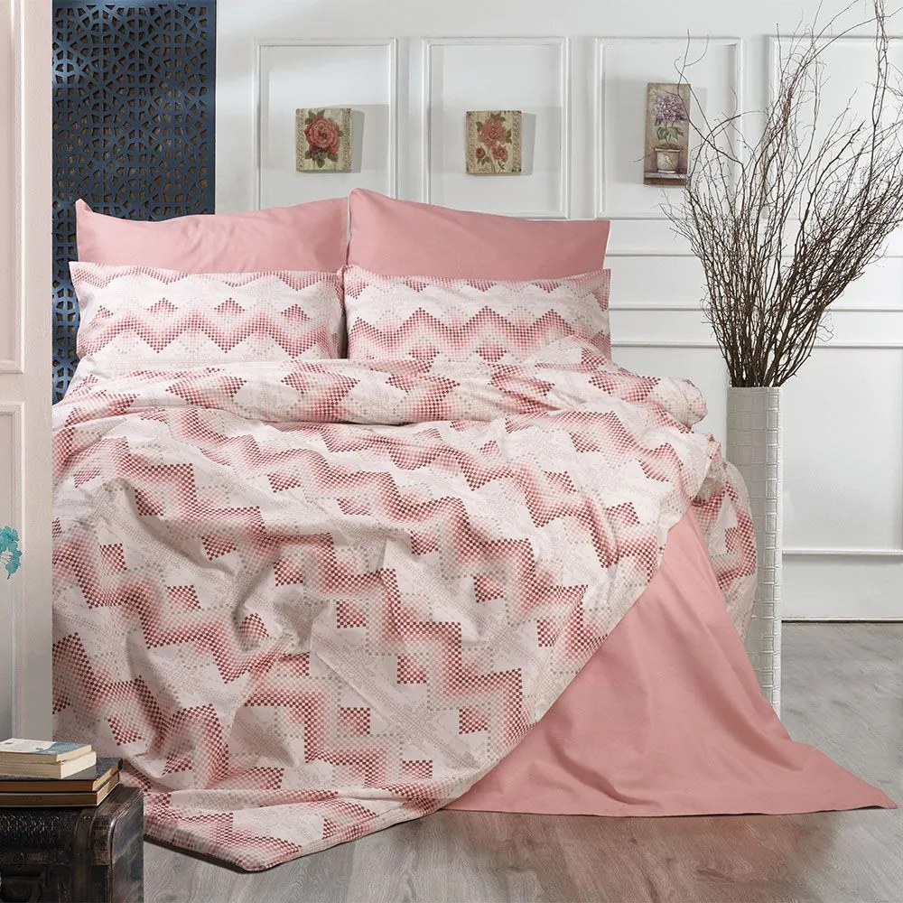 Σεντόνια Πηνελόπη 441 (Σετ 4τμχ) Coral DimCol Queen Size 220x240cm Βαμβάκι-Πολυέστερ
